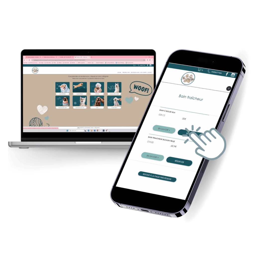 Fonctionnalité : Réservation en ligne - Easybel Toilettage